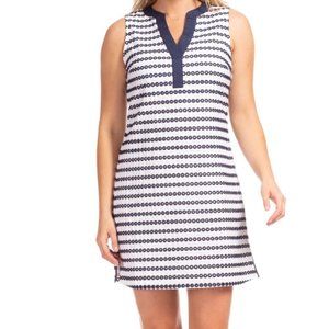 Duffield Lane Eyelet Bridgeport Dress-Navy-M-NWT